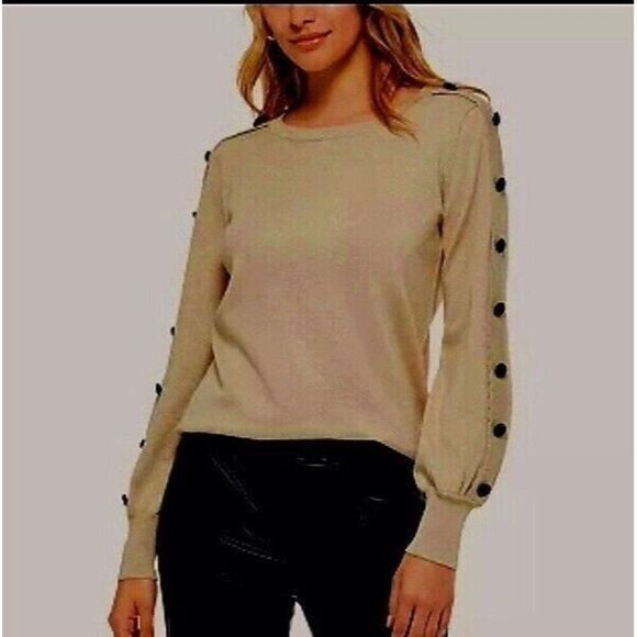 KARL LAGERFELD gold women's sweater size L new without tags - Picture 1 of 8